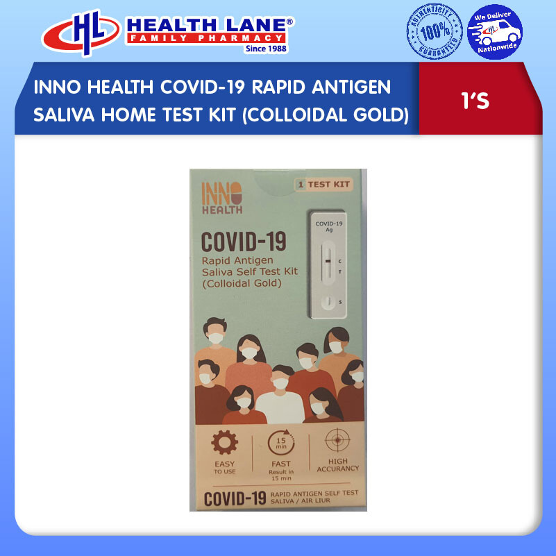INNO HEALTH COVID-19 RAPID ANTIGEN SALIVA HOME TEST KIT (COLLOIDAL GOLD) 1'S (SALIVA) (EXP:3/24)